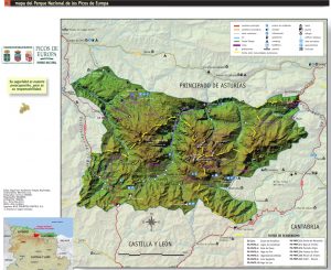Desplegable Parque Picos de Europa mapa