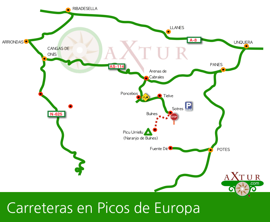 Carreteras y Accesos en los Picos de Europa