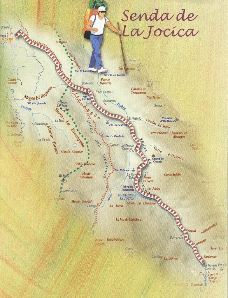 Ruta del Valle de Angon desde Amieva a la Jocica