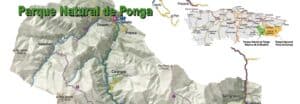 Mapa turistico de Ponga, Asturias. Para descargar